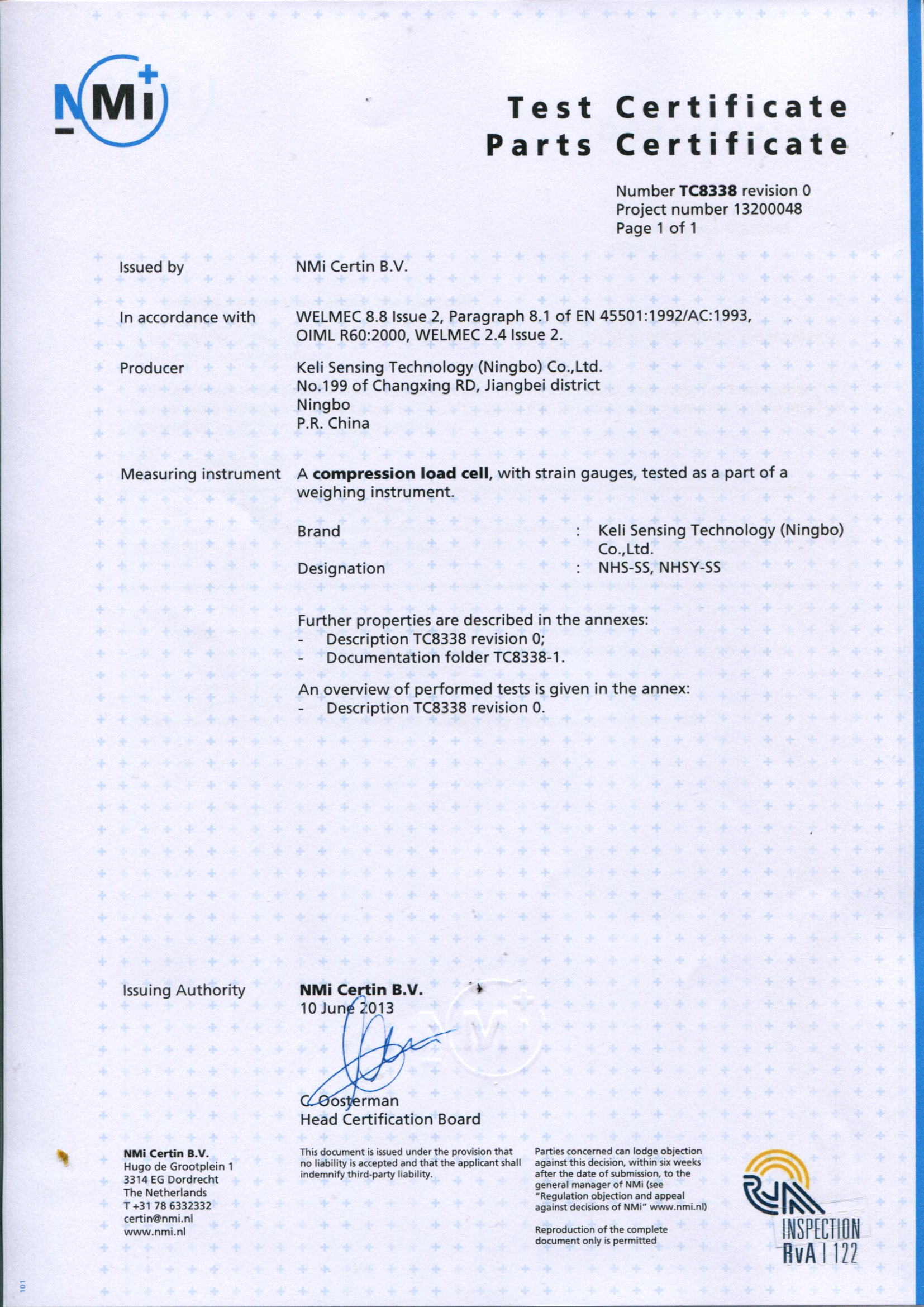 OIML-NHS-SS、NHSY-SS-1